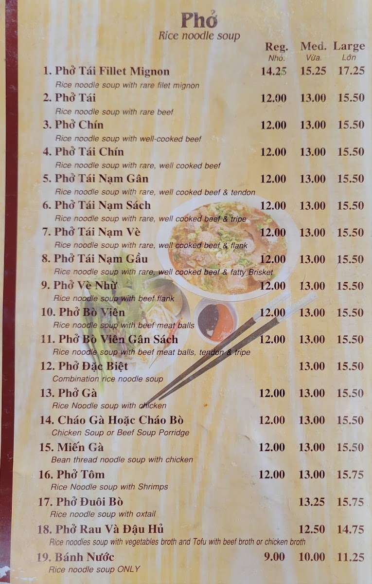Phở Lú Menu - Image 1
